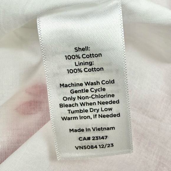 Talbots Women's Printed Tie Waist Midi Dress Size 6 Petite Pink Medallion - Picture 13 of 16